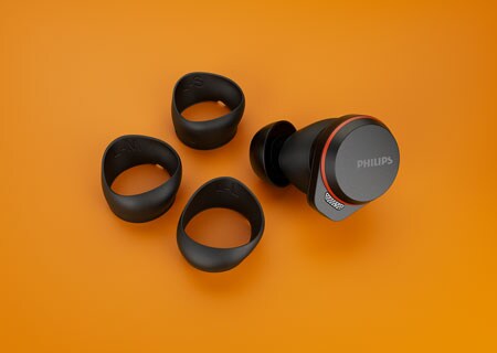 Справжні бездротові спортивні навушники Philips зі змінними стабілізаторами різних розмірів