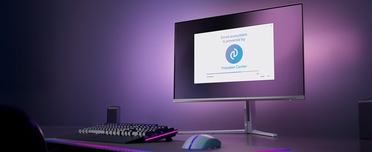 Монітор Philips Evnia налаштовано для Precision Center