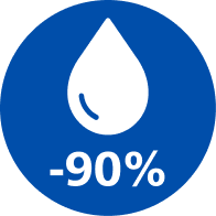 Піктограма «на 90 % менше жиру»